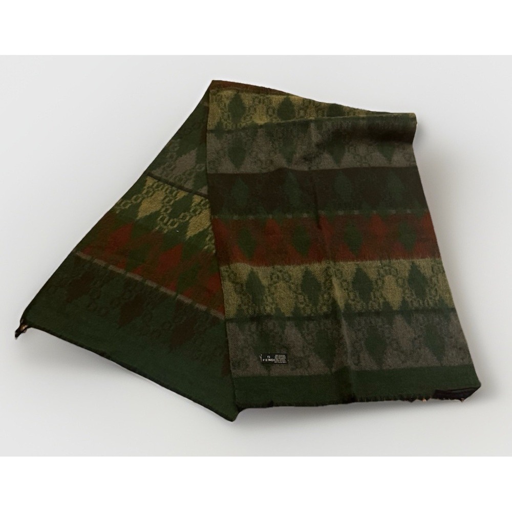 Fendi Aztec Western Shawl Scarf Cape Poncho Acrylic Authentic Made In Italy $950